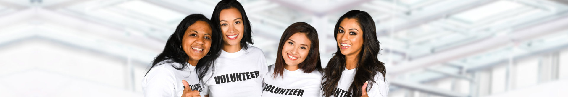 group of volunteers smiling